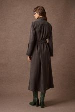 'PARIS' ΜΑΚΡΥ ΣΕΜΙΖΙΕ ΦΟΡΕΜΑ (DARK OLIVE) - Image 6