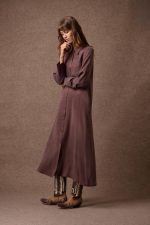 'PARIS' LONG SEMI-DRESS (BITTER CHOCOLATE) - Image 3