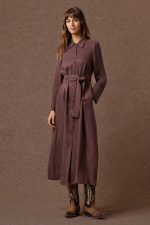 'PARIS' LONG SEMI-DRESS (BITTER CHOCOLATE) - Image 2