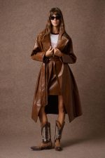 'NORMA' OVERSIZED ΜΑΚΡΥ ΠΑΛΤΟ ΜΕ ΚΡΟΚΟ ΥΦΗ (CARAMEL)
