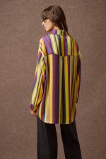 'EMMA' OVERSIZED ΡΙΓΕ ΠΟΥΚΑΜΙΣΟ (MULTICOLOR STRIPES) - Image 3