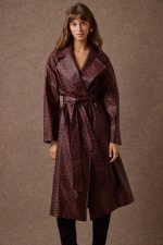 'NORMA' OVERSIZED ΜΑΚΡΥ ΠΑΛΤΟ (BURGUNDY/ANIMAL PRINT)