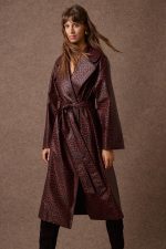 'NORMA' OVERSIZED ΜΑΚΡΥ ΠΑΛΤΟ (BURGUNDY/ANIMAL PRINT) - Image 4