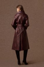 'NORMA' OVERSIZED ΜΑΚΡΥ ΠΑΛΤΟ (BURGUNDY/ANIMAL PRINT) - Image 2