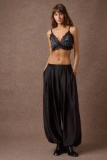 'SABRINA' SATIN PANTS (BLACK)