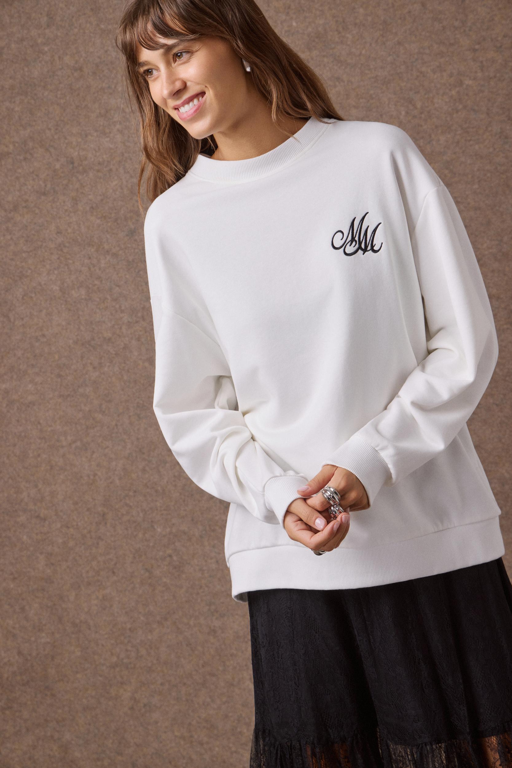 mamoush-30-08-2516 'AMANDA' OVERSAIZED ΦΟΥΤΕΡ ΜΠΛΟΥΖΑ (WHITE) - Image 1