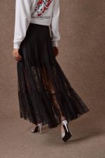 'VIVIAN' ΜΑΞΙ ΔΑΝΤΕΛΕΝΙΑ ΦΟΥΣΤΑ (BLACK)