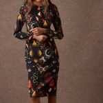 'ARIANNI' MIDI FITTED DRESS