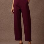 'LEO' CROPPED ΠΑΝΤΕΛΟΝΙ (BURGUNDY)