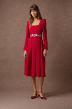 'NEFELI' ΜΙΝΤΙ ΦΟΡΕΜΑ ΜΕ ΚΕΝΤΗΜΕΝΗ ΖΩΝΗ (RASPBERRIEY RED)