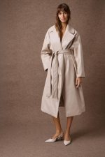 'NORMA' OVERSIZED ΜΑΚΡΥ ΠΑΛΤΟ ΜΕ ΚΡΟΚΟ ΥΦΗ (ICE WHITE) - Image 4