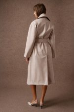 'NORMA' OVERSIZED ΜΑΚΡΥ ΠΑΛΤΟ ΜΕ ΚΡΟΚΟ ΥΦΗ (ICE WHITE) - Image 3