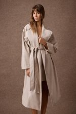 'NORMA' OVERSIZED ΜΑΚΡΥ ΠΑΛΤΟ ΜΕ ΚΡΟΚΟ ΥΦΗ (ICE WHITE) - Image 2