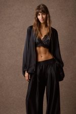 'CAROLINA' SATIN JACKET (BLACK) - Image 2
