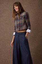 'ALEXIA' ΚΟΝΤΟ ΚΑΡΟ ΣΑΚΑΚΙ (GRAY PLAID) - Image 5