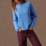 'KAIA' KNITTED T-SHIRT (BABY BLUE)