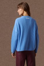 'KAIA' KNITTED T-SHIRT (BABY BLUE) - Image 2