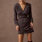 'AGAPI' MINI DRESS (BLACK/POMEGRANATE)