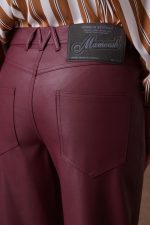 'DIONE' ΠΑΝΤΕΛΟΝΙ ΜΕ ΥΦΗ LEATHER-LOOK (BURGUNDY) - Image 4