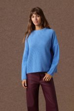 'KAIA' KNITTED T-SHIRT (BABY BLUE) - Image 4