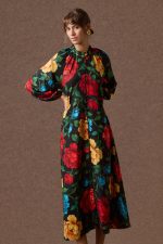 'ALMA' MAXI PRINTED DRESS
