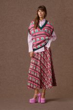 'ERICA' PLEATED SKIRT (VINTAGE ROSE) - Image 4